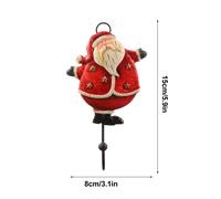 Set of 2 Santa Claus Wall Hooks Reusable Resin Iron Xmas Clothes Hanger