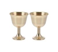 Set of 2 Sturdy Copper Drinking Cups for Wine, Champagne, and Barware Use