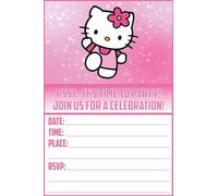 Set of 30 Cute Pink Cat Inspired Happy Birthday Invitation Cards & Envelopes - Lightweight (230g), Postcard Style Invites for the Perfect Party Pack