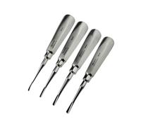 Set Of 4 - Chirurgiche Estrazione Strumenti Luxating Root Elevators Curved Nuovo