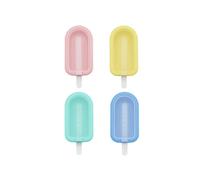 Set of 4 Convenient Ice Cream Mold with Stick Food Grade Silicone Popsicles Making Molds Ice Lolly Moulds with Cover
