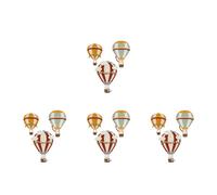 Set of 4 Decorazione Mongolfiera in Legno Mestiere Di Della Foto Una