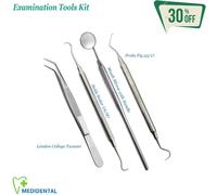 Set Of 4 Diagnostica Strumenti Sonde e Esploratori Dental Hygienist Odontoiatria
