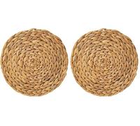 Set of 4 NATURAL Water Hyacinth WEAVE PLACEMATS Tablemats BY CREATIVE TOPS (Confezione da 2)