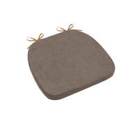 Set of 4 Non-Slip 40x40cm Chair Cushions with Ties Thick 4cm Soft Seat Pads for Kitchen Living Room And Dining Room - Round Comfort Pillows in Grey