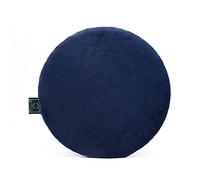 Set of 4 Round Fur Seat Cushions 40x40cm Fluffy Short Fur Chair Pads Skin-Friendly Indoor Decor Non-Fading Dark Blue Dining & Living Room Use