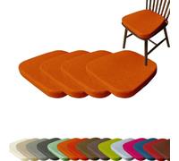 Set of 4 Washable Non-Slip Chair Cushions with Ties 40x38x33x5 cm Ideal for Indoor & Outdoor Use on Stools Chairs Benches And Floors