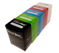 Set of 5 New Ultra-Pro Deck Boxes for Magic/Pokemon/YuGiOh Cards (Incl. Red, Blue, Green, Black and White) by Ultra-Pro