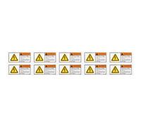 Set of 5 Segnale Di Avvertimento Segnaletica Sicurezza Segnali Pericolo