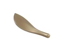 Set of 6 Gold Leaf Cupboard Door Knobs, Art Deco Style, Two Holes