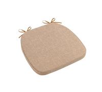 Set of 6 Round Cushions 40x40cm Non-Slip Dining Chair Pads with Ties Beige Thick Seat Cushions for Kitchen And Home Comfortable & Stylish 4cm Thick Upholstered Pads