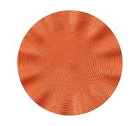 Set Of 6 Round Placemats With Weave Design Heat-resistant Table Mats Washable With Corrugated Edge Dining per Cucina Domestica Ristoranti e Hotel(Color1)