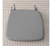 Set of 6 Washable Grey Square Dining Chair Cushions 40x40 cm No Bands Kitchen & Country House Comfortable Seat Pads for 1 2 4 or 6 Chairs