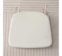 Set of 6 Washable Square Dining Chair Cushions 40x40 cm Beige Comfortable Seat Pads for Kitchen & Country House 1-6 Chairs No Ribbons 2XL Size.