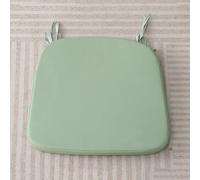 Set of 6 Washable Square Dining Chair Cushions 40x40 cm Green Kitchen & Country House No Ribbons Comfortable Seat Pads for 1 2 4 or 6 Chairs