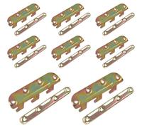 Set Of 8 Bed Rail Brackets, Rust Resistant Wooden Bed Rail Accessories for Attaching Wood, Headboard And Footrests - 5" (screws Included)