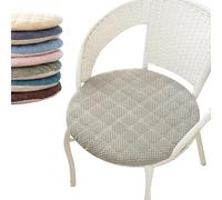 Set of 8 Round 50cm Corduroy Seat Cushions Non-Slip Chair Pads for Indoor/Outdoor Use Stylish Dining Room Kitchen Garden Seat Covers with Zipper