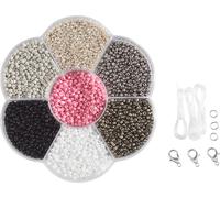 Set of beads "Rocaille" Silver Argent