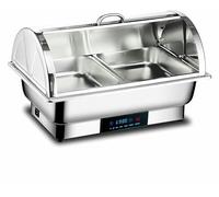Set of Buffet of Stoves, Stainless Steel Stove, Stove Dishes with Folding Lid, Platform Heaters with Lid, Electric Heating, Regl ~/ (1/2pan Say/Cat)