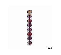Set of Christmas balls Krist+ Purple Plastic Ã 7 cm (24 Units)
