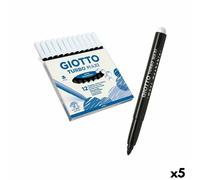 Set of Felt Tip Pens Giotto Turbo Maxi Black (5 Units)