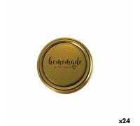 Set Of Lids Sarkap Homemade Golden 6 Pieces 6,6 X 0,8 Cm (24 Units) NUOVO