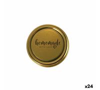 Set Of Lids Sarkap Homemade Golden 6 Pieces 7 X 0,8 Cm (24 Units) NUOVO