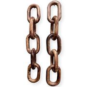 Set of Two Rustic Wooden 5-Link Chain Ornament for Home Decor