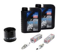 Set Olio 2L per Kawasaki ER-6 N Lui F 2012-2017 Ispezione Filtro Candele
