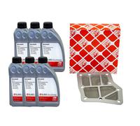 Set Olio Cambio (DCTF-1) Febi 6 Litri + Filtro Olio Cambio Per VW Polo 1.4 75 CV