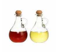 Set olio e aceto DKD Home Decor 9 x 9 x 14,5 cm Cristallo Trasparente Sughero