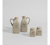 Set olio e aceto in gres verde