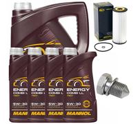 Set Olio e Filtro Motore MANNOL 5W-30 API SN 9 Liter + Vite per VW Crafter 30-50