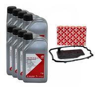 Set Olio Ingranaggi 75W-85 GL-5 Febi 8 Litro + Filtro Trasmissione per Mercedes
