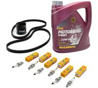 Set Olio Ispezione 4L per Honda Gl 1500 Valkyrie Filtro Olio Candele Cinghia
