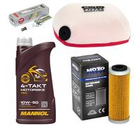 Set Olio Manutenzione 1L Filtro Aria Olio Candela per KTM SX F 350 250 16-22