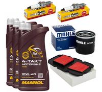 Set Olio Manutenzione 2L Filtro Aria Candele per Honda XL 700 V Rd 2008-2013