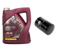 Set Olio Motore 0W40 + Kit Filtro Olio 4 L SCT + Mannol MN7901-4+SM107
