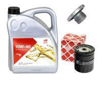 Set Olio Motore 10W-40 5 Litri + Filtro Olio + Vite Chevrolet Aveo Opel Vectra