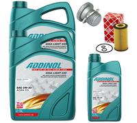Set Olio Motore ADDINOL 0W-30 11L + Vite Scarico Mercedes Sprinter 3-T