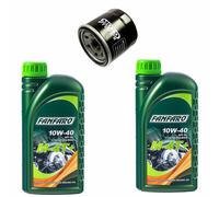 Set Olio Motore Con Filtro MF138 10W40 2 Litri Per Suzuki LT-A LT-F