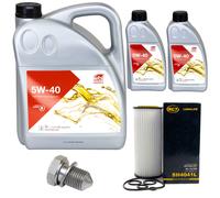 Set Olio Motore Febi Bilstein SAE 5W-40 7 L + Filtro Olio + Vite