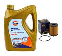 Set Olio Motore Gulf Formula FS 5W-30 4 L + Filtro Olio
