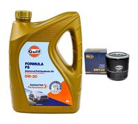 Set Olio Motore Gulf Formula FS 5W-30 4L + Filtro Olio per Hyundai i30