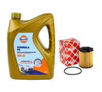 Set Olio Motore Gulf Formula FS 5W-30 5 l + Filtro Olio Mazda 5 1.6 CD