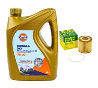 Set Olio Motore Gulf Formula GVX 0W-30 4 Litri + Filtro Olio