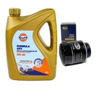 Set Olio Motore Gulf Formula GVX 5W-30 4 Litri + Filtro Olio