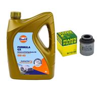 Set Olio Motore Gulf Formula GX 5W-40 4 L + Filtro Olio