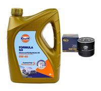 Set Olio Motore Gulf Formula GX 5W-40 4 L + Filtro Olio Fiat Marea Panda Honda