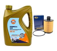 Set Olio Motore Gulf Formula ULE 5W-40 4 Litri + Filtro Olio